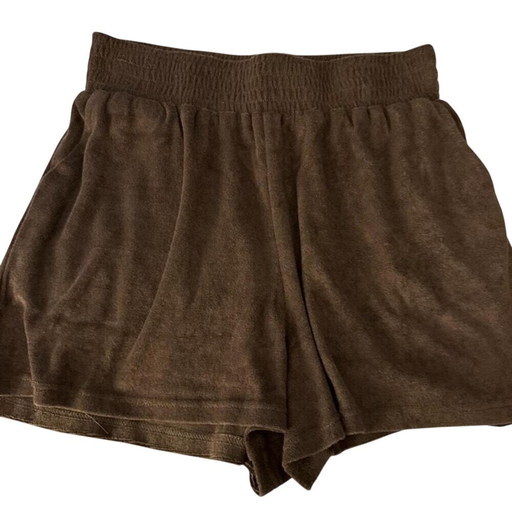 PrettyLittleThing Brown Lounge Shorts Size 6 Cozy Y2K Casual